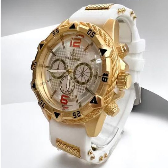 Relógio Masculino Pallyjane Pulseira Borracha Luxo em Oferta na Shopee