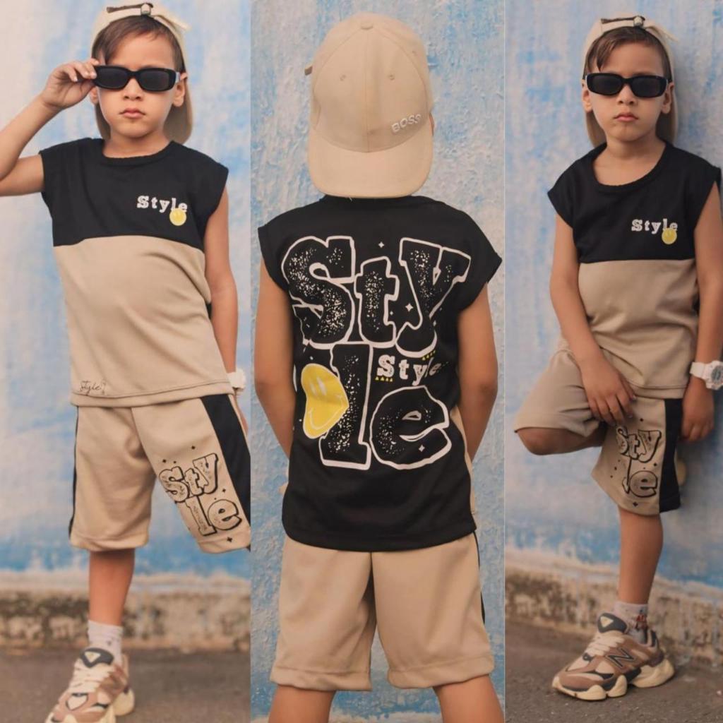 Conjunto Infantil de dry fit Lançamento Verão 2026 Roupa menino Camiseta Regata e Bermuda