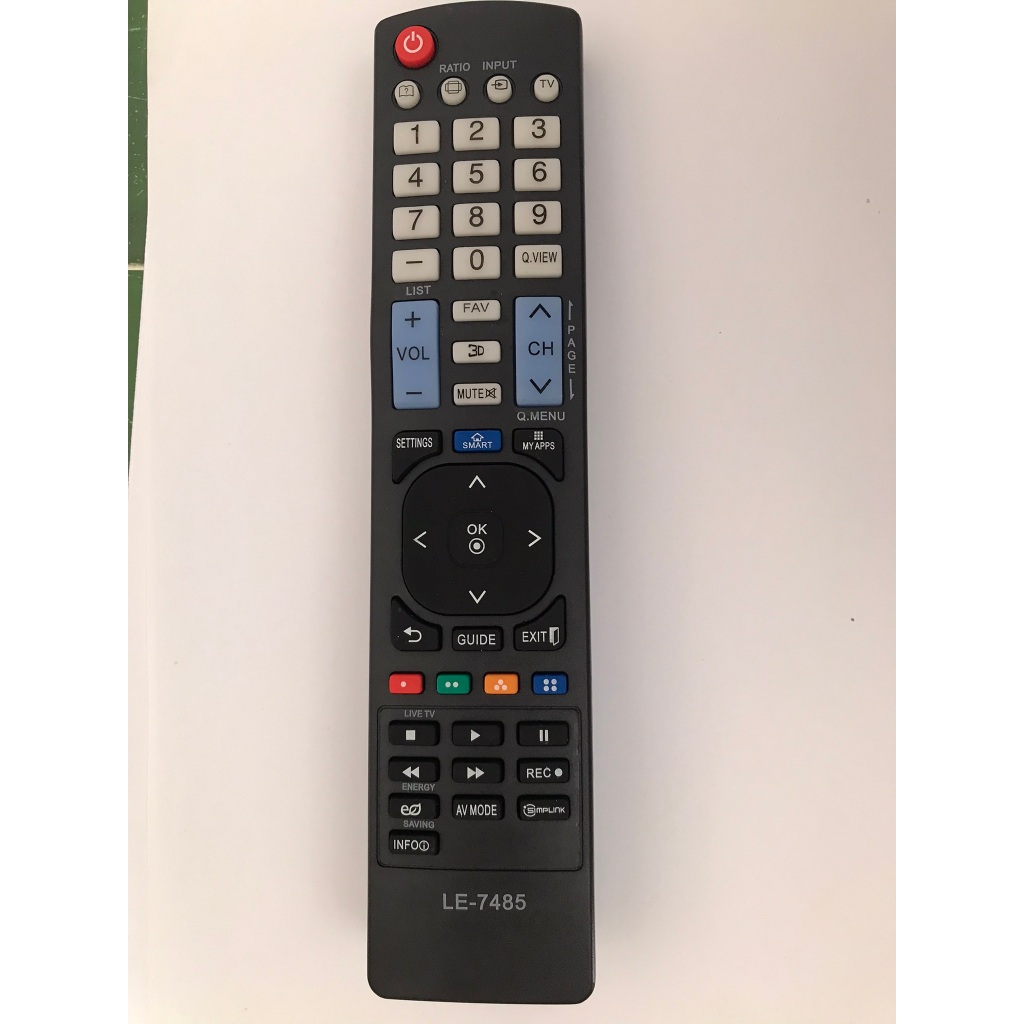 Controle Remoto Para Tv LG Lcd Led 3d FBG 7485 LE -7485 VCA 8092