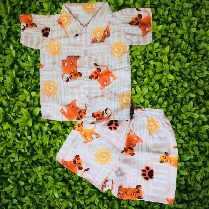 Conjunto infantil menino mauricinho Rei Leão roupa de festa bebê