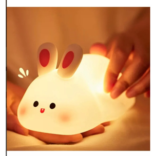 Luminária Abajur Infantil Coelho Fofo S/fio Pet Light Touch em Oferta na Shopee