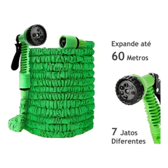 Mangueira magica 60 metros de jardim reforçada retrátil flexível resistente com envio imediato