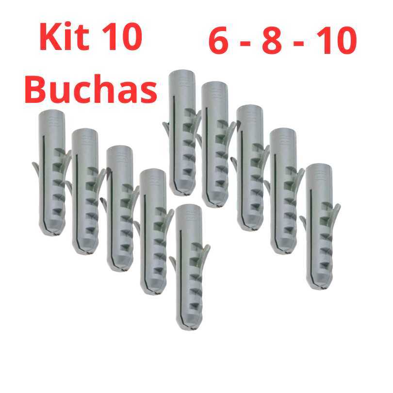 Bucha Parede Convencional Bloco Sem Aba Buchas 6, 8, 10 sem anel