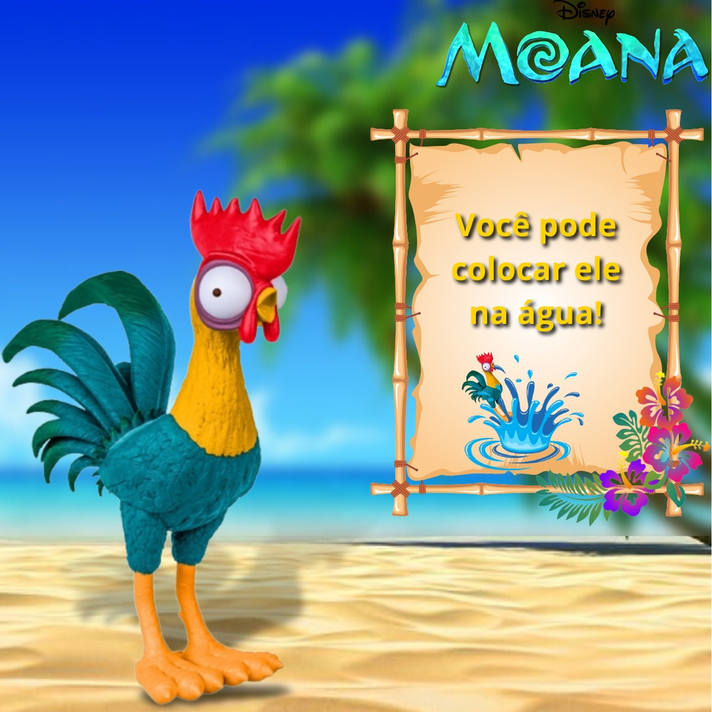 Galo HEIHEI Galinho da MOANA Galo Infantil Da Moana Disney Original  Brinquedos COTIPLÁS