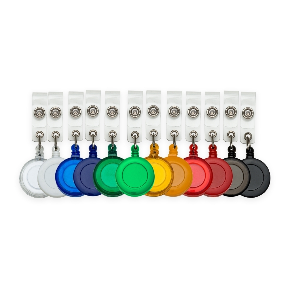 Kit 100 Porta Crachá Retrátil Roller Clip Identificação Credencial Atacado Qualidade Premium