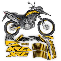 Kit Adesivos Compatível Com XRE 300 ADVENTURE 2009 a 2015 Cores Personalizadas