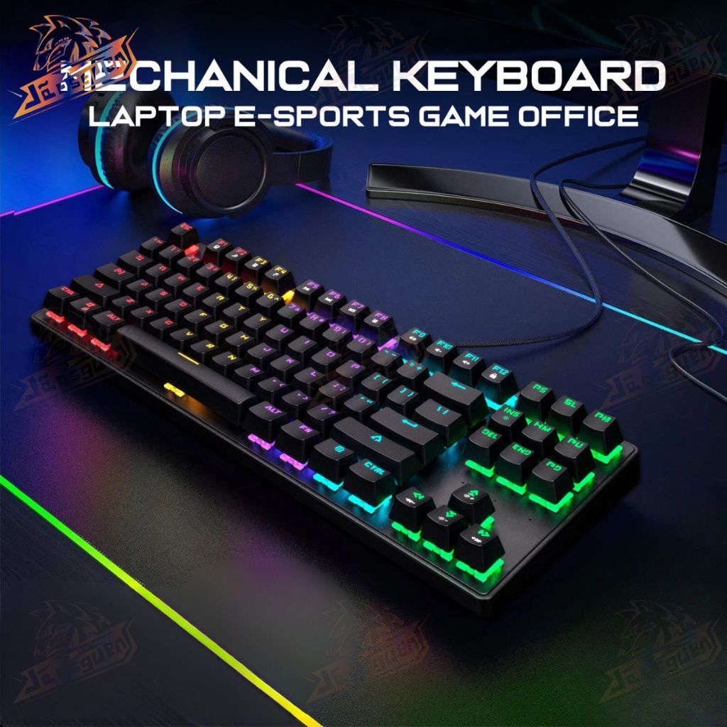 Teclado mecânico original 87 teclas com fio