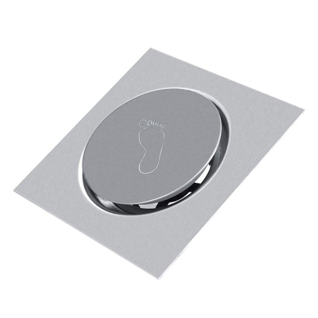 Ralo Click Inteligente 10x10cm ralo de banheiro inteligente Cromado Inox Banheiro lavabo veda cheiro