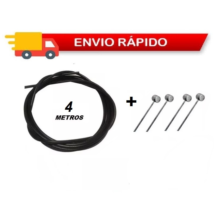 4 CABOS DE FREIO PARA BICICLETA + 4 METROS DE CONDUITE  GTA P/ BIKE