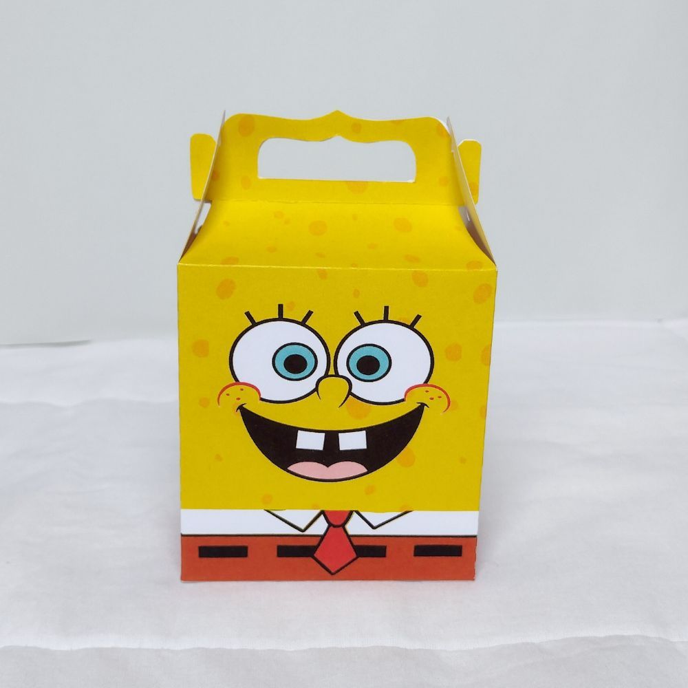 Caixa Maleta para lembrancinha Bob Esponja / Lembrancinha Personalizada / Aniversário Infantil Bob Esponja / kit festa