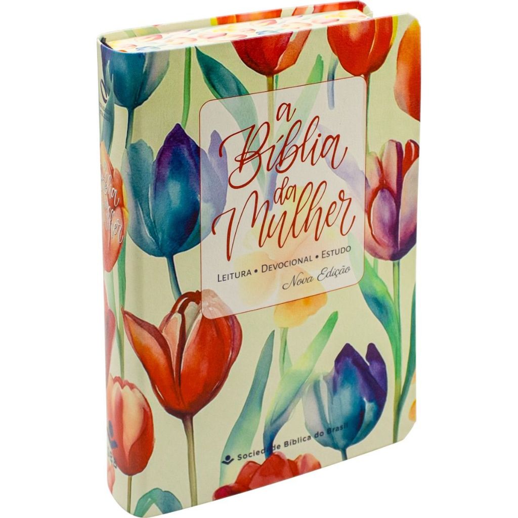 A Bíblia da Mulher - Portátil - NAA - Capa Tulipa Creme em Oferta na Shopee