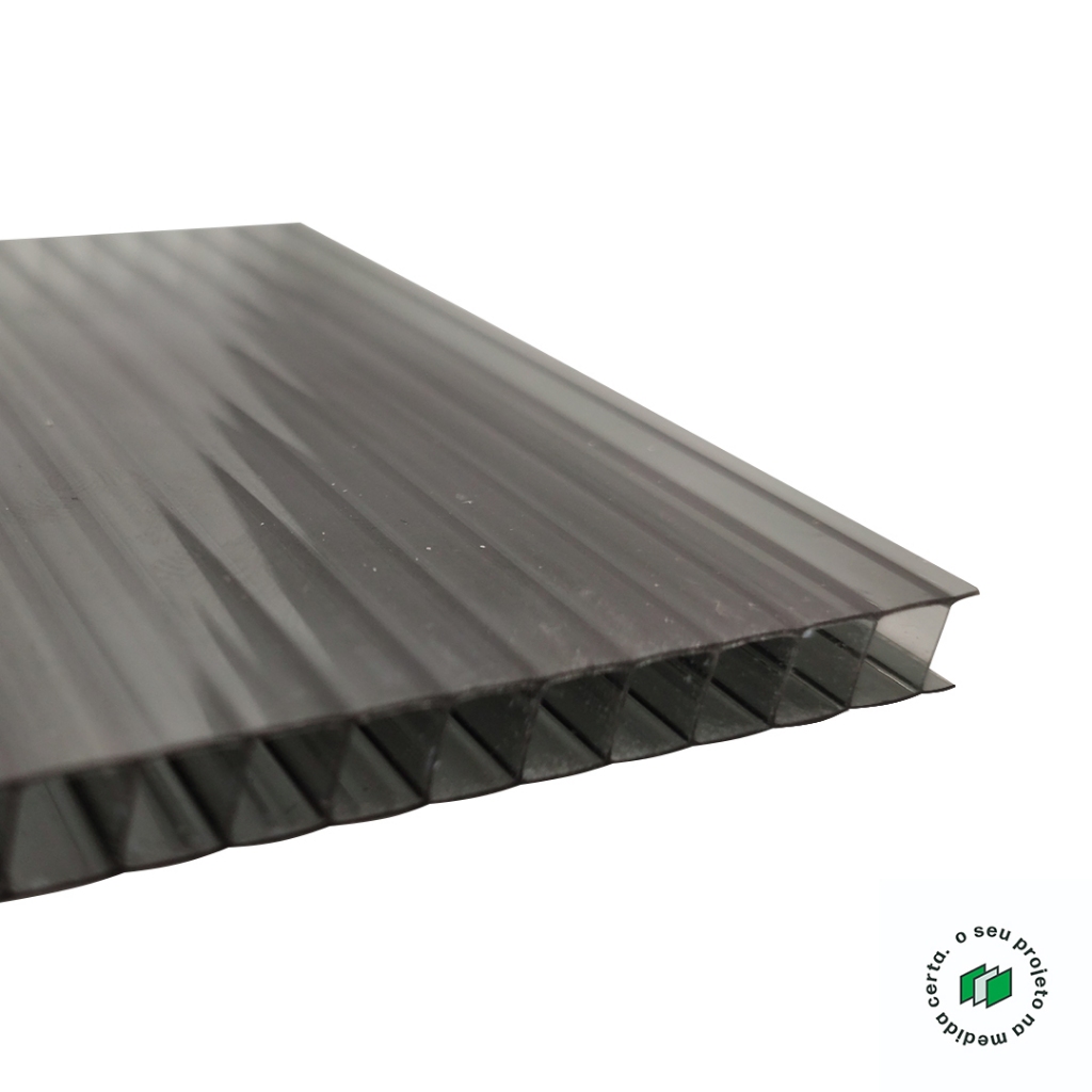 Placa Chapa de Policarbonato Alveolar 1,05 x 6,00 4mm Pergolado Toldo Telhado em Oferta na Shopee