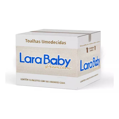 Caixa Fechada Kit C/24 Pacotes De Toalhas Umedecidas Lara Baby Premium - Total 2400 Unidades em Oferta na Shopee