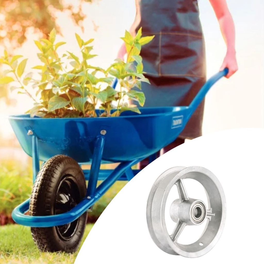 Roda aro 8'' 3 raios para carrinho de mão coco açai churros carrinho vender na praia carrinho de mão