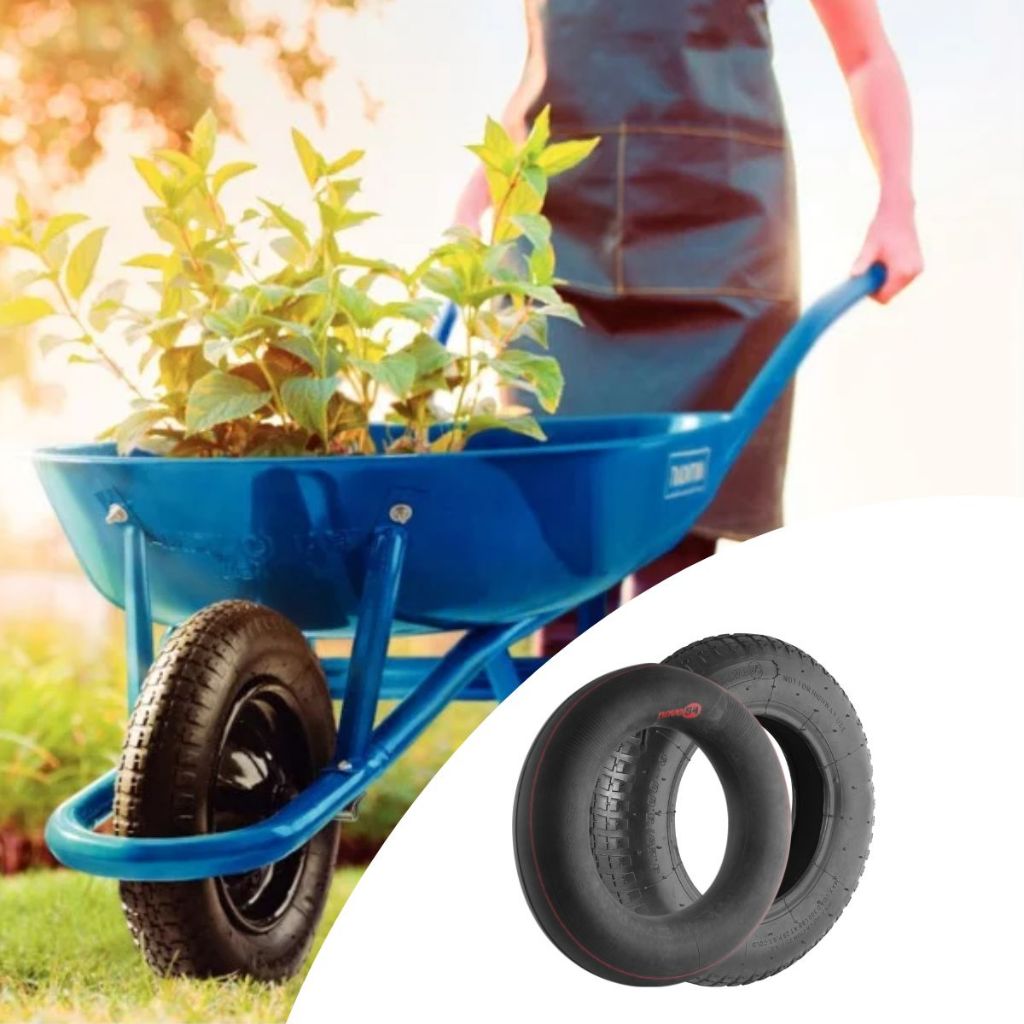 Pneu 2 lonas com câmara de ar para carrinho de mão pedreiro jardineiro carriola plataforma carrinho