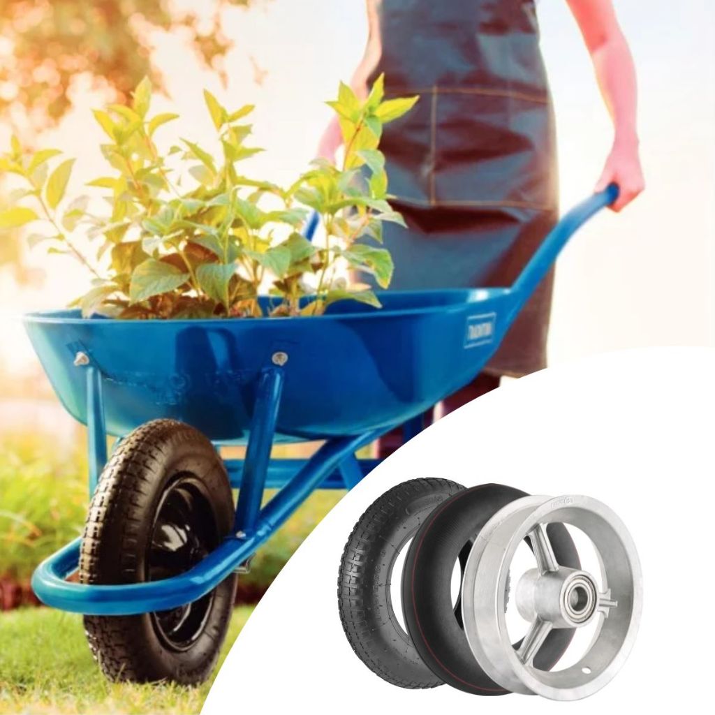 Pneu duas lonas para carrinho de mão plataforma carrinho carga carrinho estoque mercadoria aro 8.