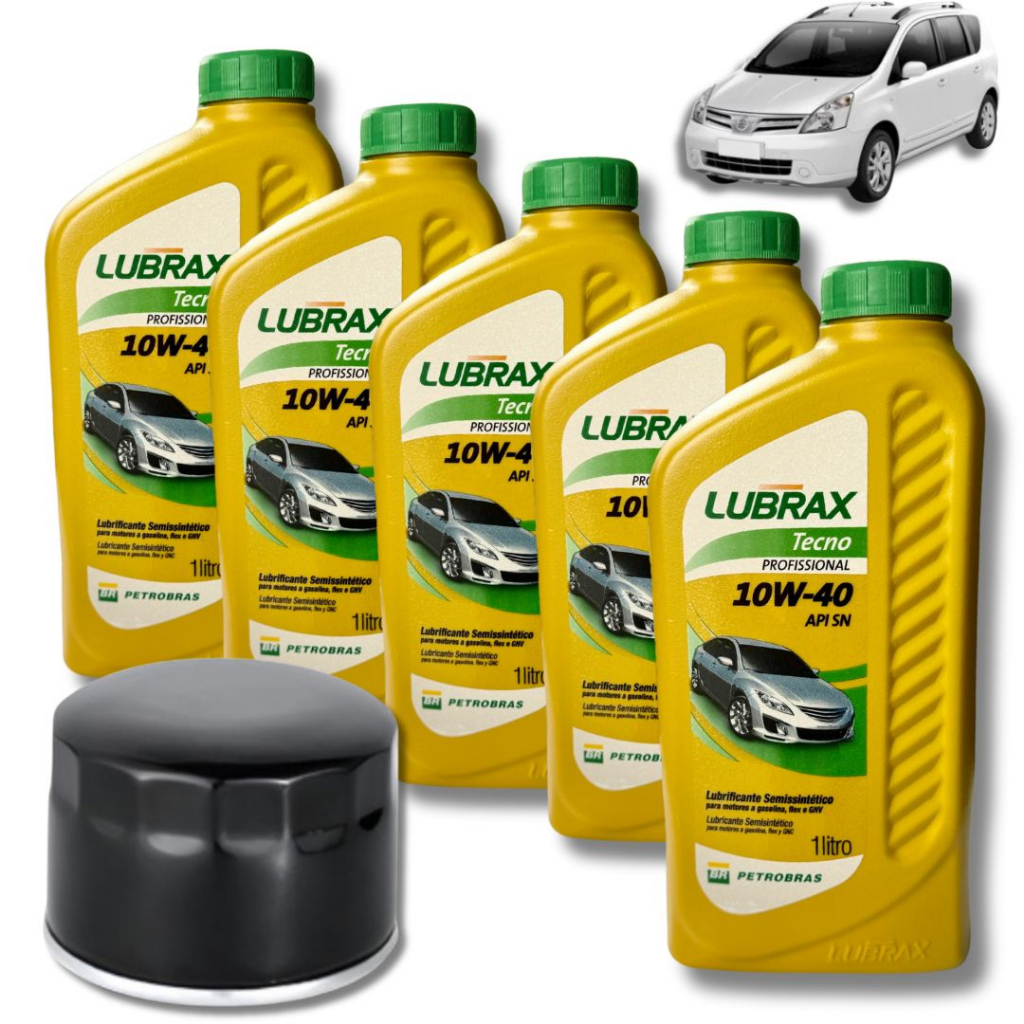 KIT TROCA DE ÓLEO 10W40 LUBRAX + FILTRO (LIVINA 1.6 16V 2009>2014)