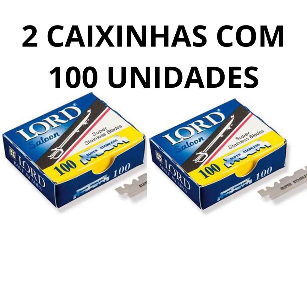 Lamina De Barbear Lord Super Saloon 1/2 Meia Lâmina - 200 Unidades