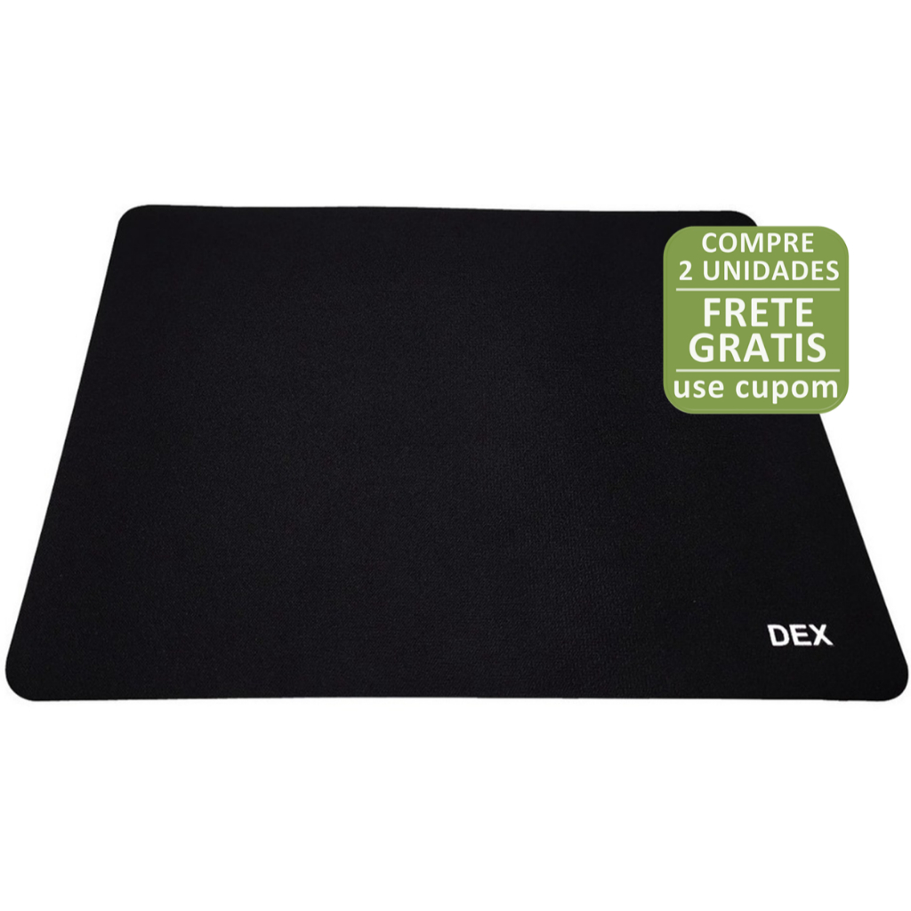 Mousepad Mouse Pad Preto Liso Base Emborrachada Antiderrapante 18 x 22 cm em Oferta na Shopee