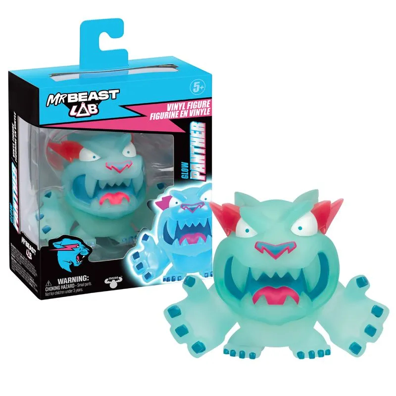 Boneco De Vinil Colecionável 9cm Mrbeast Lab Pantera Glow - Candide 4733 - Mom & Baby