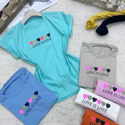 kit 5 blusinha básica baby look camiseta viscorycla estampas variados