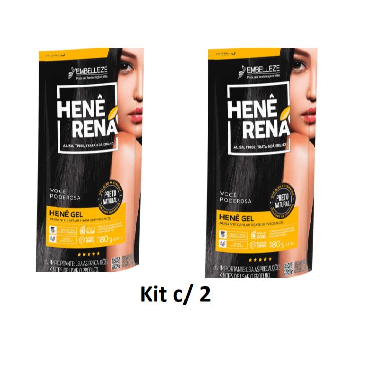 Embelleze - Alisante Henê Rená Gel - Preto Natural em Oferta na Shopee