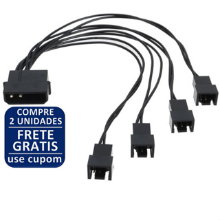 Cabo Adaptador Multi Fan Molex para 4 Coolers 3 e 4 Pinos em Oferta na Shopee