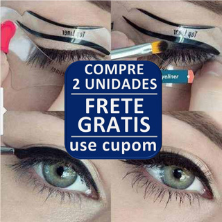 Molde Delineador Olho De Gato Gatinho E Molde Sombra em Oferta na Shopee