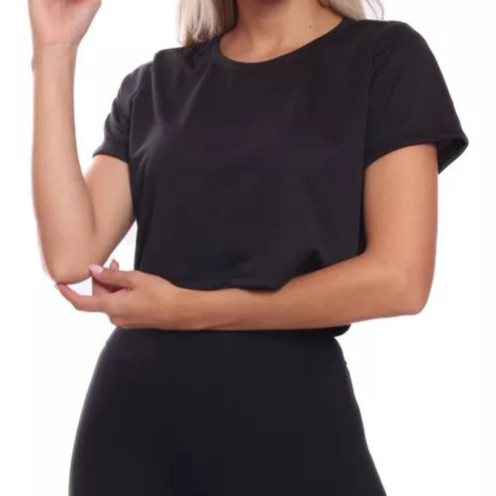 Cropped DRY FIT Academia Malhação Caminhada Corrida Esporte dia a dia manga curta Moda feminina