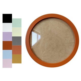 Moldura Redonda Colorida em MDF Laqueado para Quadros Decorativos com Fundo MDF e Vidro em Oferta na Shopee