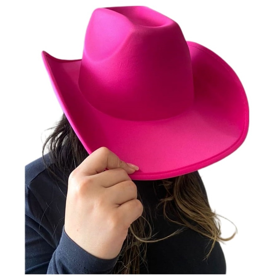 Chapéu Cowboy Cowgirl Country Adulto ROSA PINK p/ Rodeio Festa de Peão e Junina Boiadeira Vaquejada