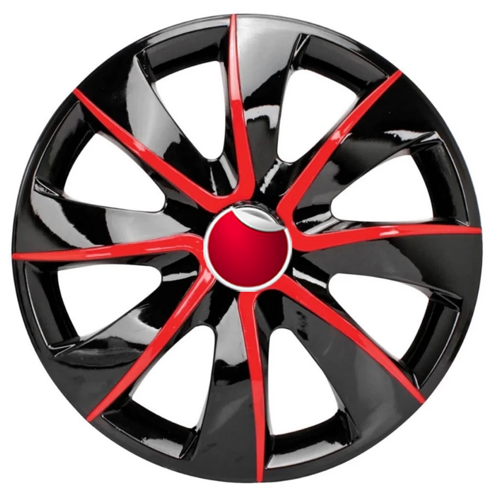 Calota Aro 13 Black Red Compatível com Palio Uno Siena Strada
