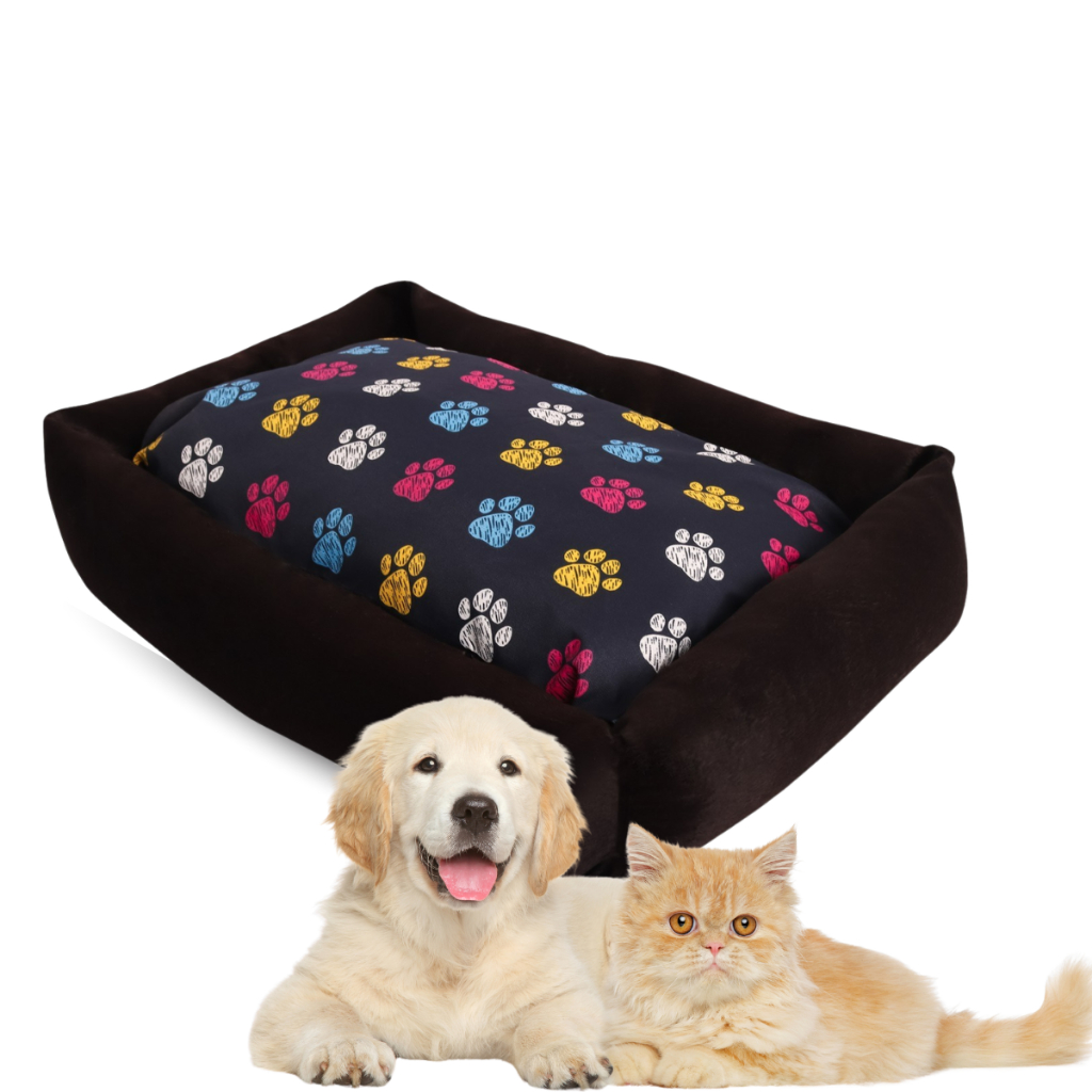 Cama Pet Caminha de Cachorro e Gato Colchonete Removivel Antiderrapante Quadrada Luxo Porte Grande e Pequeno em Oferta na Shopee