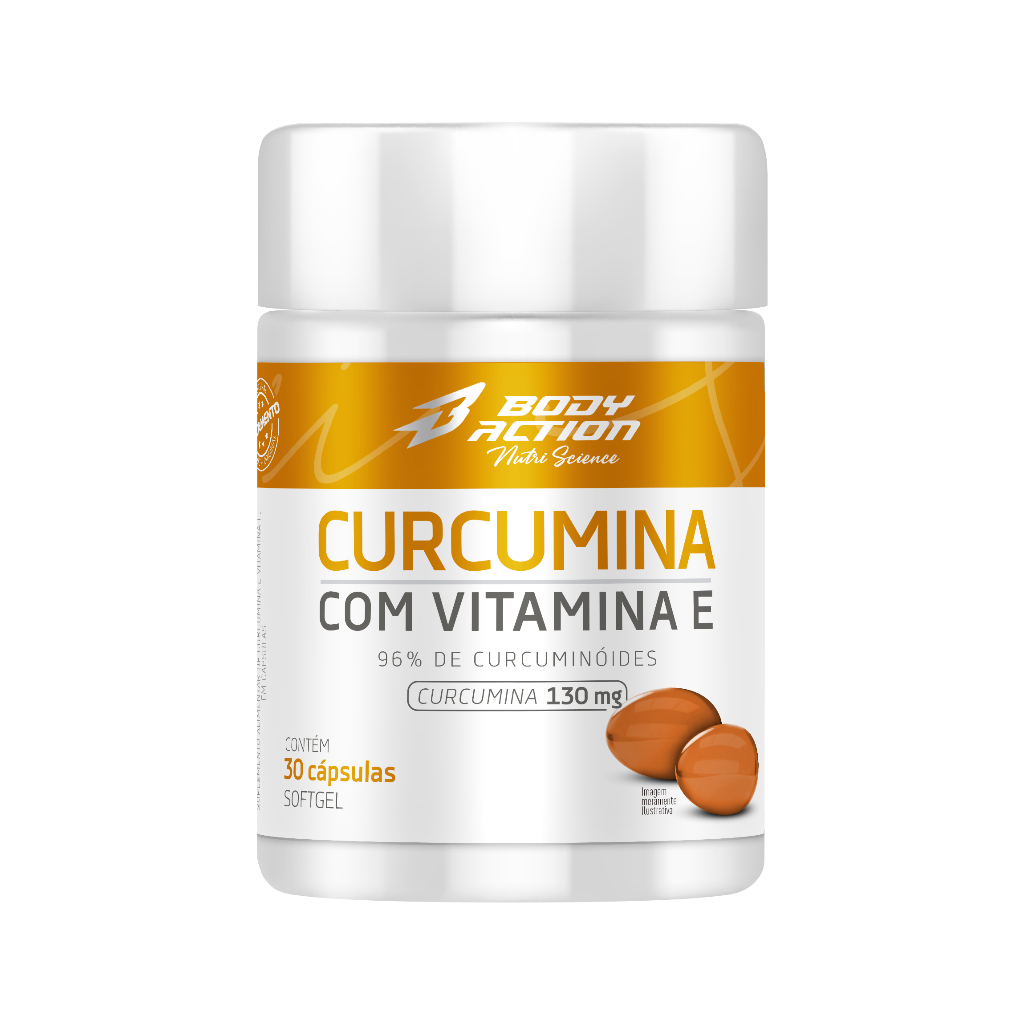 Cúrcuma com Vitamina E 130mg - 30 Cápsulas Bodyaction - Health