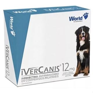 IverCanis 12mg para Cães de 60Kg - Blíster 4 Comprimidos em Oferta na Shopee