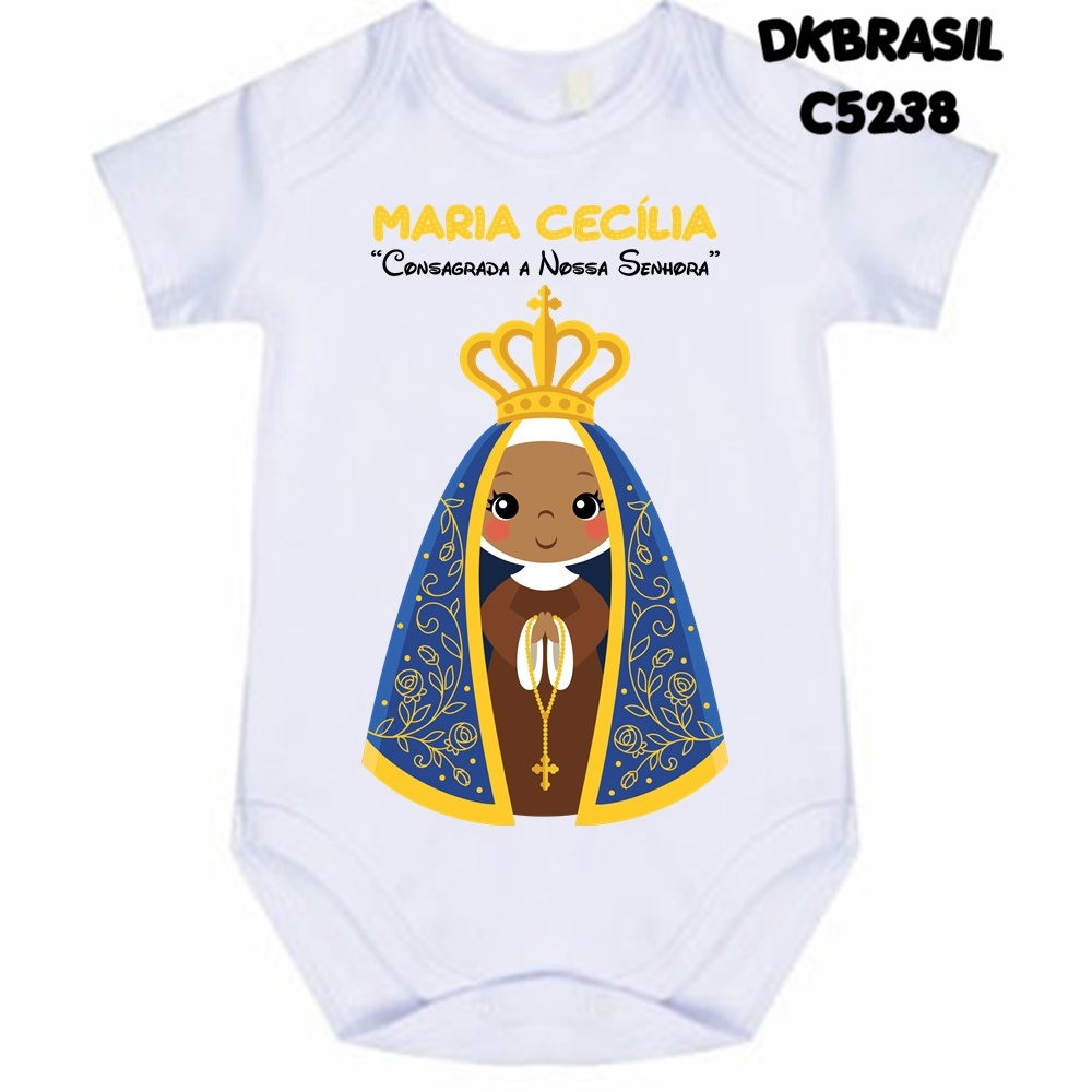 Body Nossa Senhora Aparecida com nome Maria Cecília