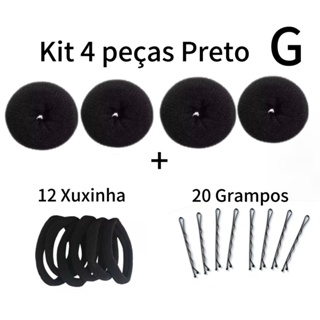 Kit 4 Acessórios Para Fazer Coque cabelo adultos e crianças Meninas Rosquinha Mágica Modeladora em Oferta na Shopee