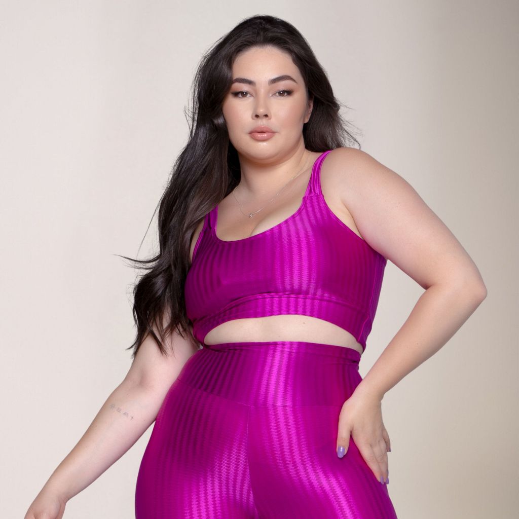 Top Plus Size Fitness New Zig 3D Sem Bojo Academia Roupa de Malhar