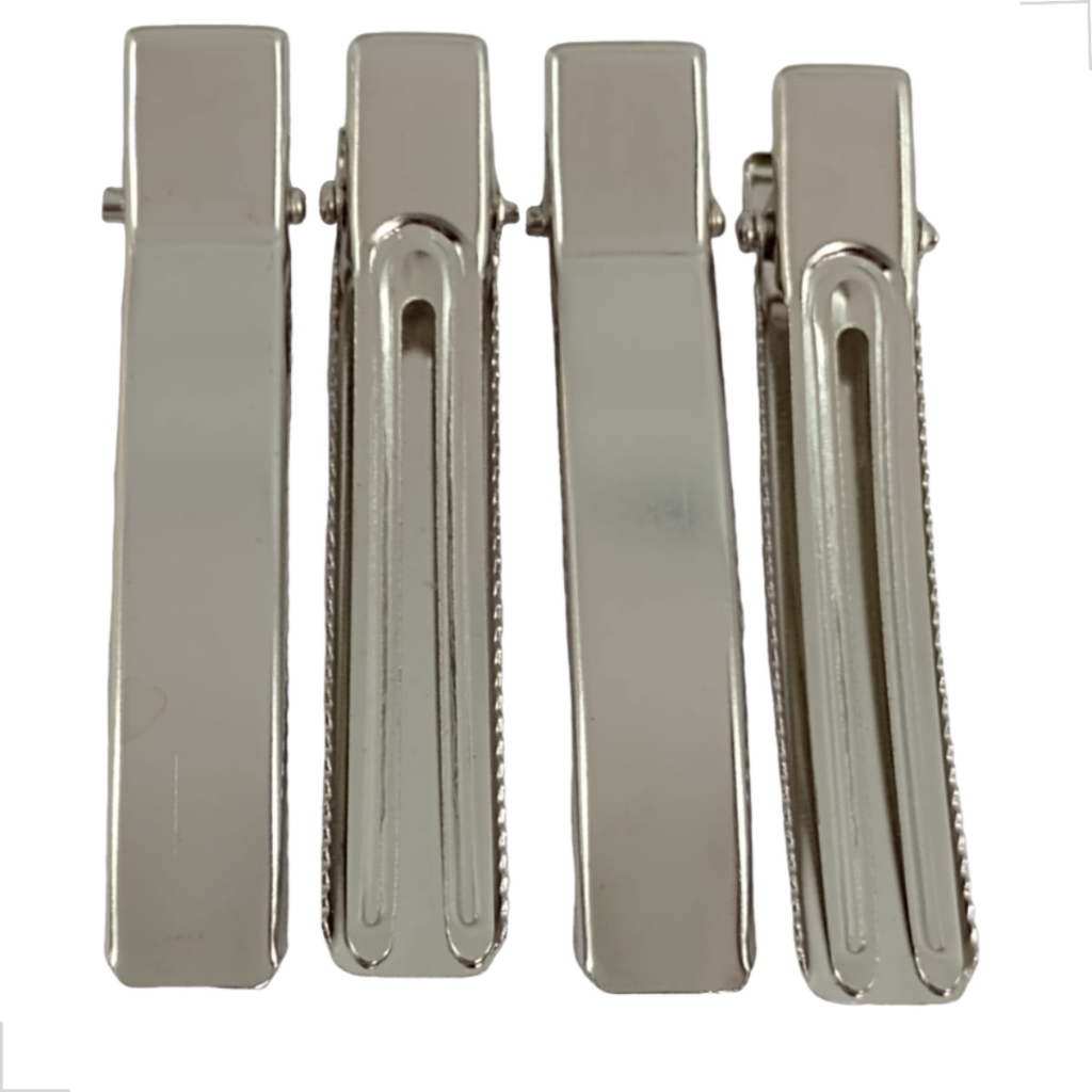 Bico de Pato c/duas Garras Niquelado 100un Presilha Aplique de cabelo em Oferta na Shopee