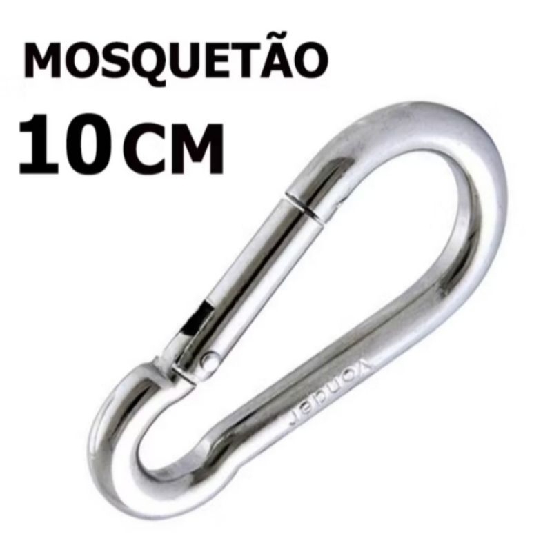 Mosquetão 10 cm Academia Profissional Suporta 350kg em Oferta na Shopee