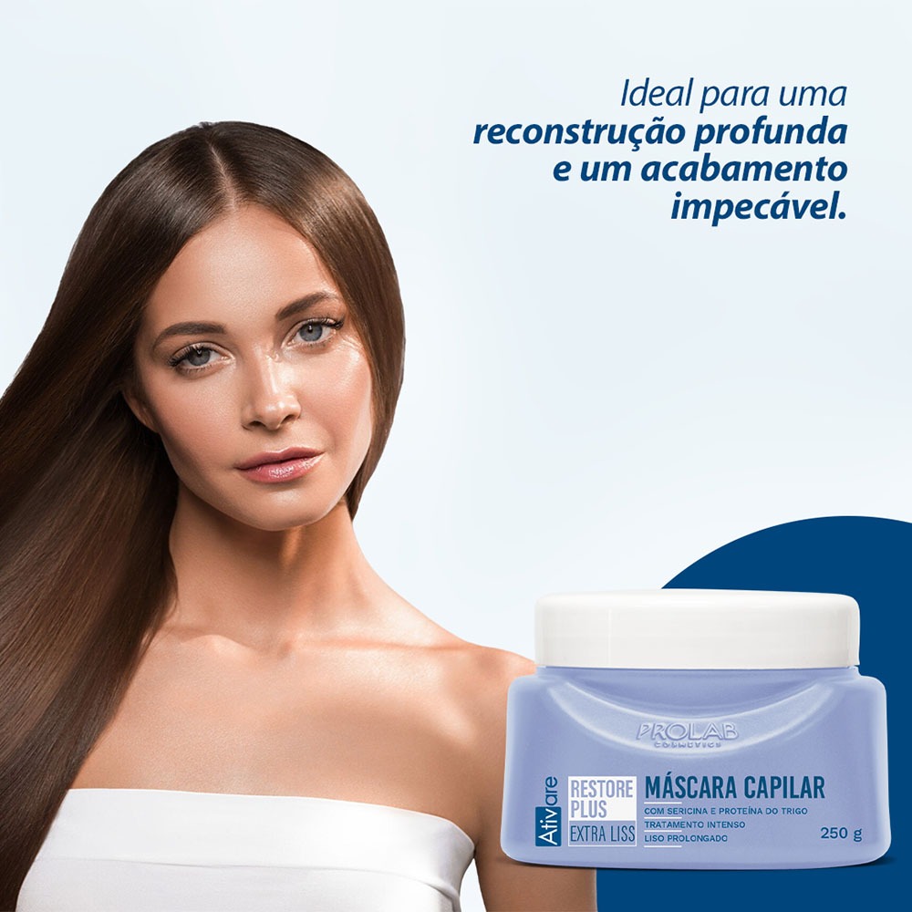Máscara Restore Plus Extra Liss Ativare 250g