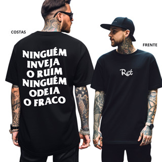 Camiseta Básica Frase Ret Frente e Verso Camisa Estampado Lançamento Envio Rápido em Oferta na Shopee
