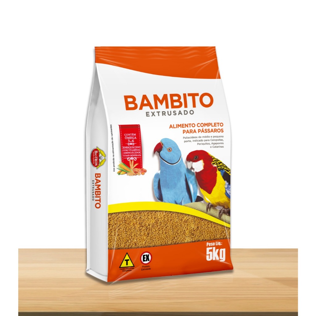 Bambito Extrusado 1Kg a granel -  Ração para passaros em Oferta na Shopee