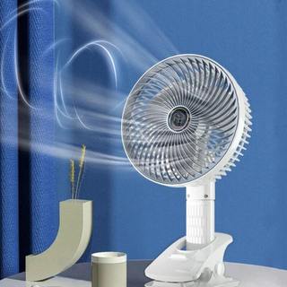Ventilador 2 em 1 Mesa Portátil Multifunção USB Recarregavel Silencioso 3 potencias com Clipe 3 Pás 4 Modos
