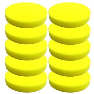 Kit 10 Aplicadores De Espuma Automotivo Amarelo Para Ceras/ Polidores/ Revitalizadores de Plásticos em Oferta na Shopee