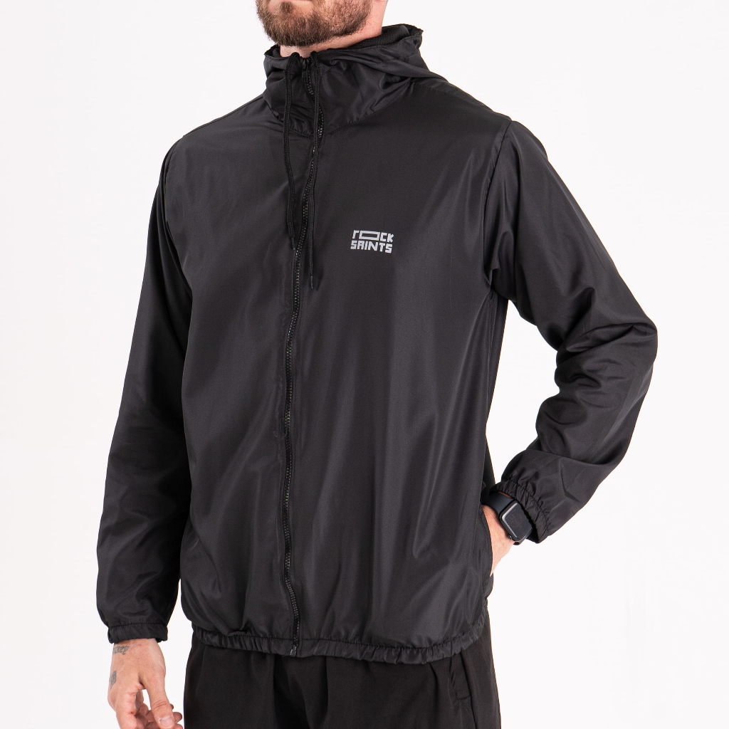 Corta Vento Masculina Impermeável Semi Forrada PRETO