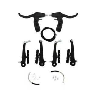 Freio V-brake Em Nylon Preto Mtb Bike C/ Manete E Cabos promoção em Oferta na Shopee