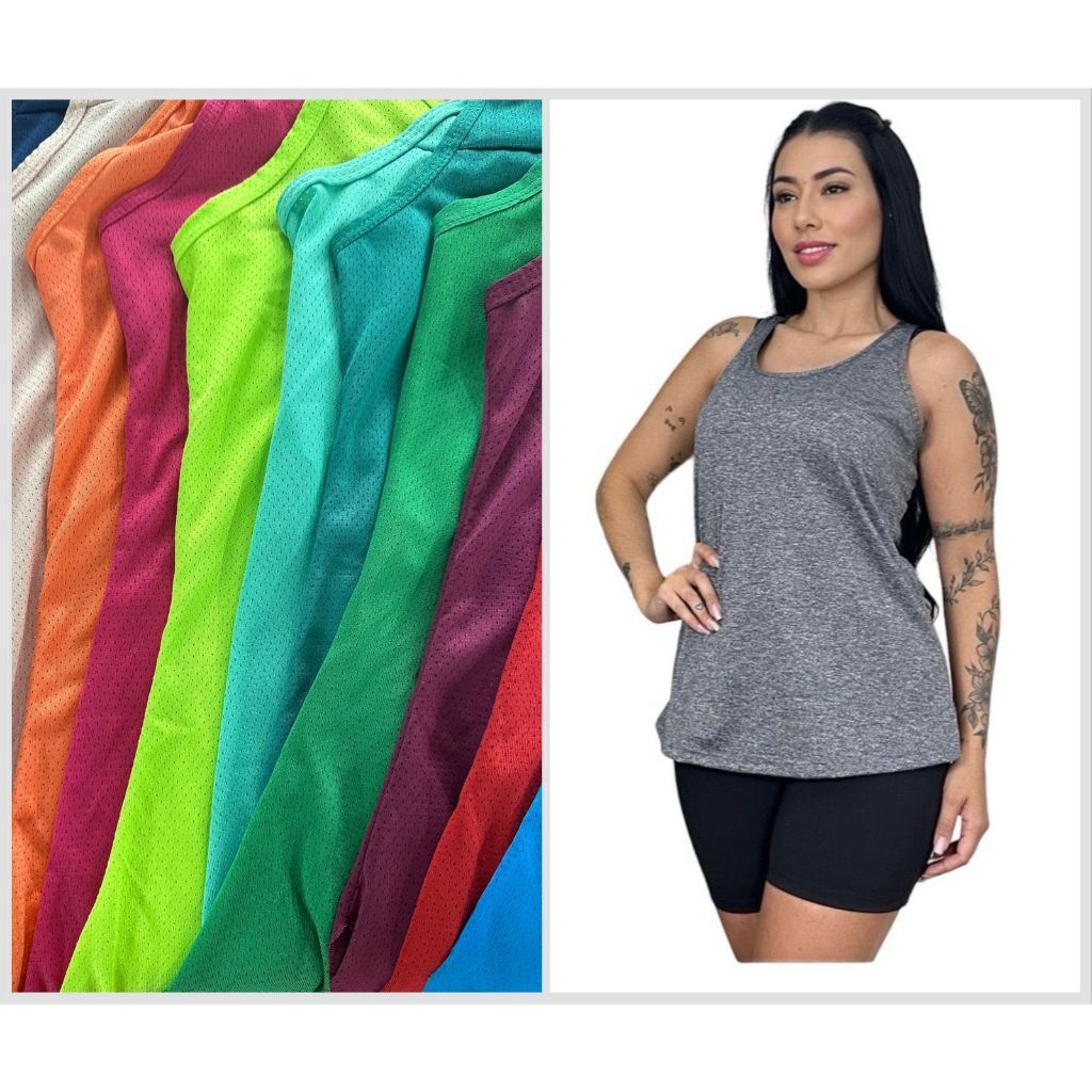 Regata Crossfit Fitness TECIDO COM MICROPOROS Dry Fit Academia Camiseta Esportes Nadador Básica