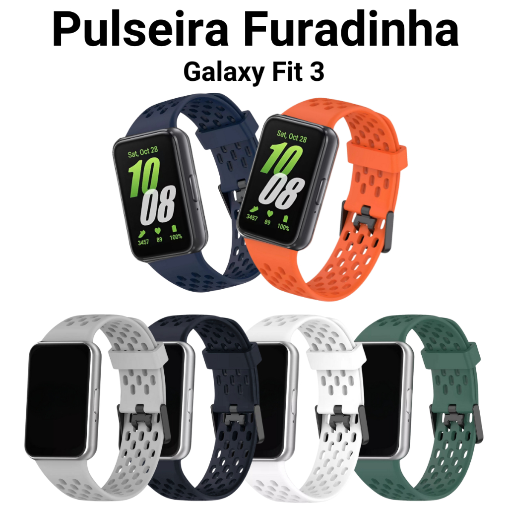 Pulseira Furadinha Anti Suor Respirável Sport Esportiva Para Samsung Galaxy Fit 3 Fit3
