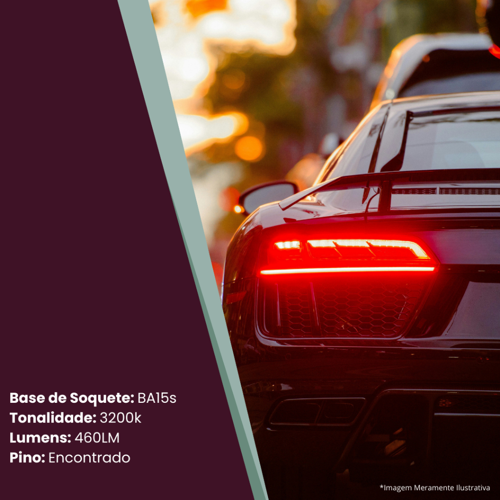 Kit 10 Lâmpadas Automotiva Halógenas P21W 1 Polo 12V Incolor — imagem 2 de 2
